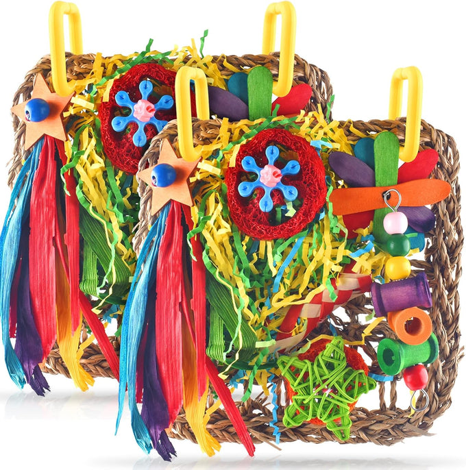 Erkoon bird cockatiel foraging toys for hang lovebrid parakeets conures bird toys