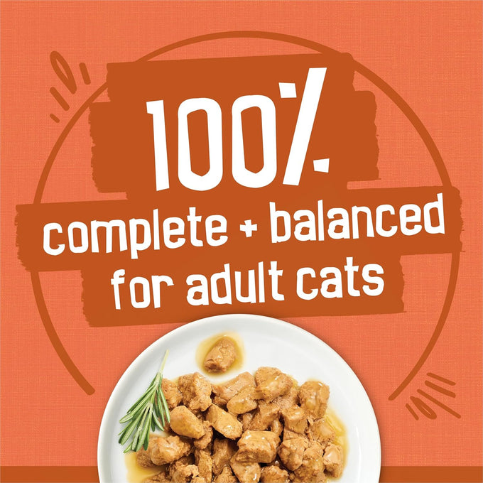 Purina Friskies TurChicken Turkey and Chicken Wet Cat Food Variety Pack with Meaty Bits, Prime Filets, and Extra Gravy, 48-count