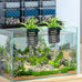 Black aquarium plant holder 4 PCS with 24 hooks, 20 suction cups for fish tank decorations