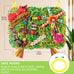 large-sized parrot foraging & shredding cage hanging toys for budgies, cockatiels, lovebirds, conures with eco-friendly seagrass and starfruit accents