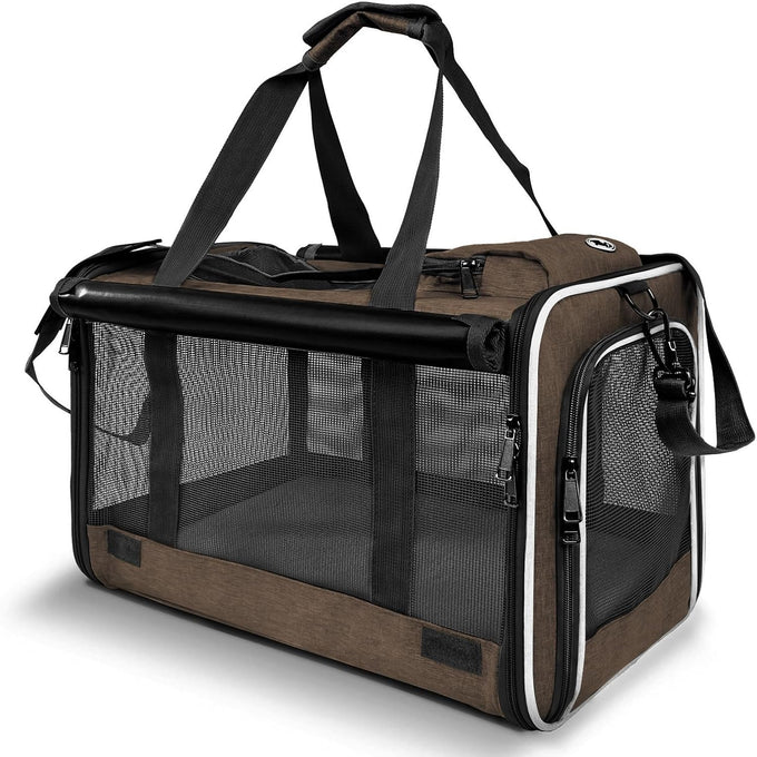 GAPZER Large Cat Carrier for Medium Big Cats, Soft-Sided, Washable, and Collapsible Pet Travel Bag