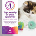 SmartyKat rainbow turquoise fuzzy friends plush catnip ball cat toys for 2 cats