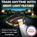 pawpro dog shock collar with remote, 4-mile range, night-light mode, 124 training levels, beeps, vibrations, waterproof rechargeable