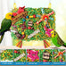 large-sized parrot foraging & shredding cage hanging toys for budgies, cockatiels, lovebirds, conures with eco-friendly seagrass and starfruit accents