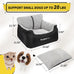 BurgeonNest dog car seat for small dogs, under 25 lbs, black, soft pet car travel home bed with storage