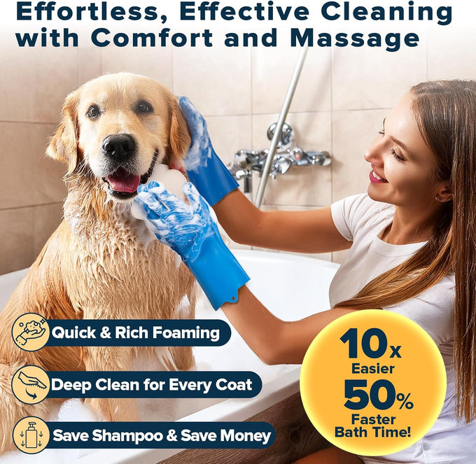 augwind navy blue 6pcs pet grooming kit for dogs cats and horses