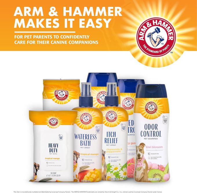Arm & Hammer Deodorizing Dog Shampoo with Baking Soda, Tearless Moisturizing Formula, Fresh Kiwi Blossom Scent, 20 Fl Oz