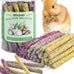 Bissap 36PCS rabbit chew sticks, mixed natural flower rose chrysanthemum and forget-me-not treats for small animals molar snacks