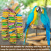 Myfamirea parrot toys for medium birds, natural wooden chew toys for African Greys, cockatoos, and macaws