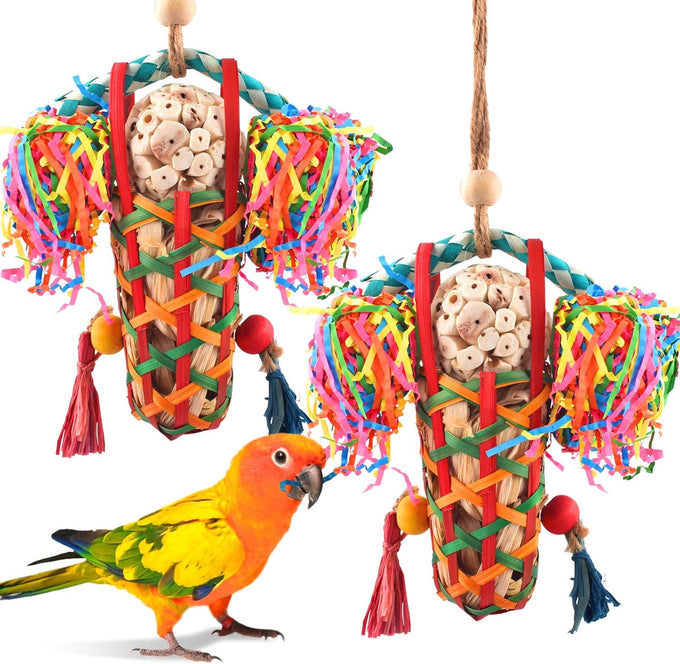 Katumo natural bamboo cockatiel parakeet conure shreds and forages safely