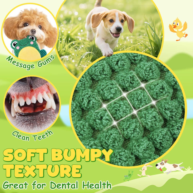 xiugoal 3 pack no stuffing interactive dog toys for small medium breeds with crinkle squeaky sounds