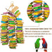 Myfamirea parrot toys for medium birds, natural wooden chew toys for African Greys, cockatoos, and macaws