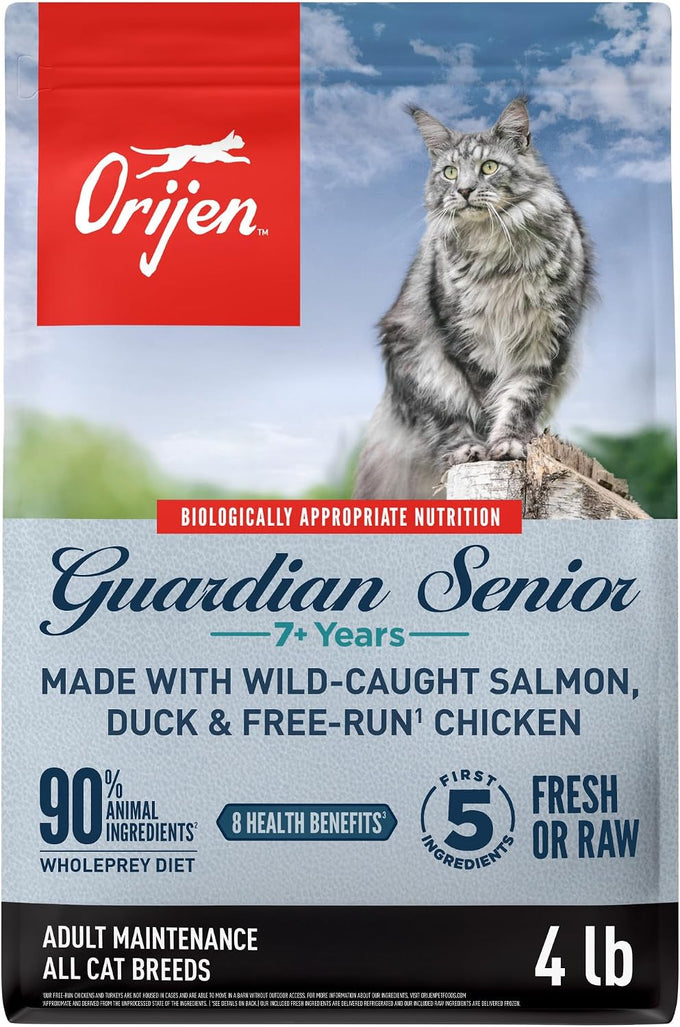 ORIJEN Guardian 8 Grain Free High Protein Premium Dry Cat Food 4lb Bag