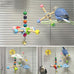 2pcs natural wood parrot toys with bells for small and medium birds, parakeet, cockatiel, conure, lovebird, budgie, quaker