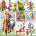 Quozuo small bird toys for parakeets, parrot, cockatiel, 4-piece bird cage accessories set