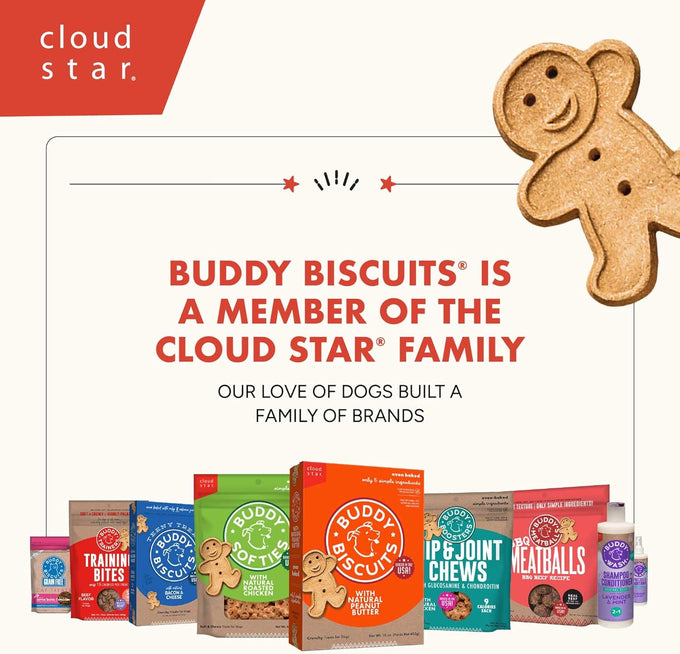 buddy biscuits grain free crunchy treats with peanut butter 14 oz adult dog