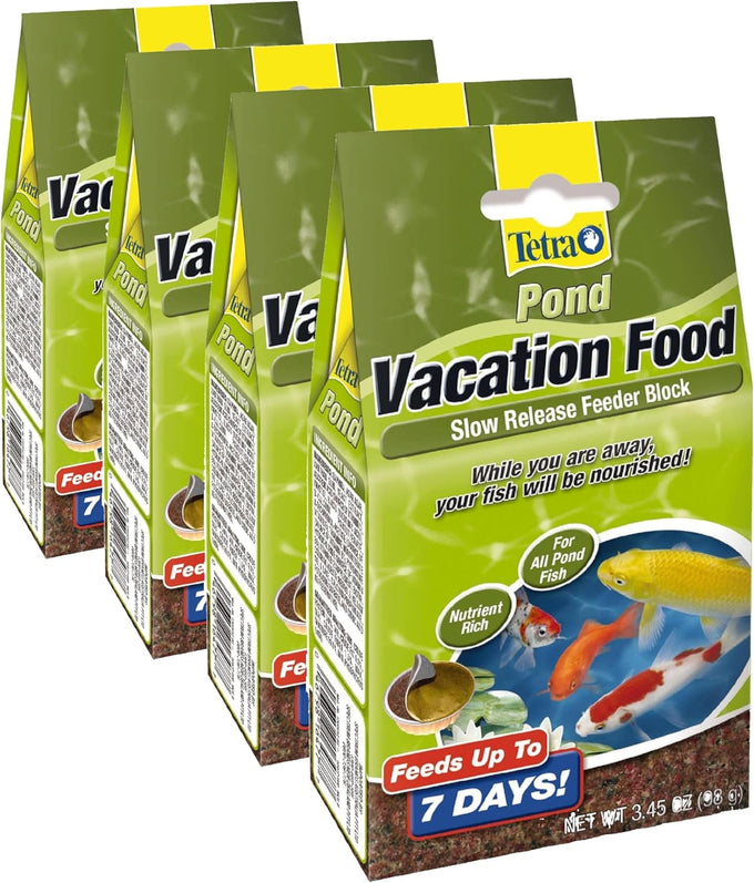 TetraPond Vacation Food Slow Release Feeder Block for Pond Fish, 3.45 Ounces, 16477