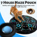 Orsda cat toys interactive hide and seek fast rolling ball motion chirping activated moving ball 7 holes mat mouse catching game