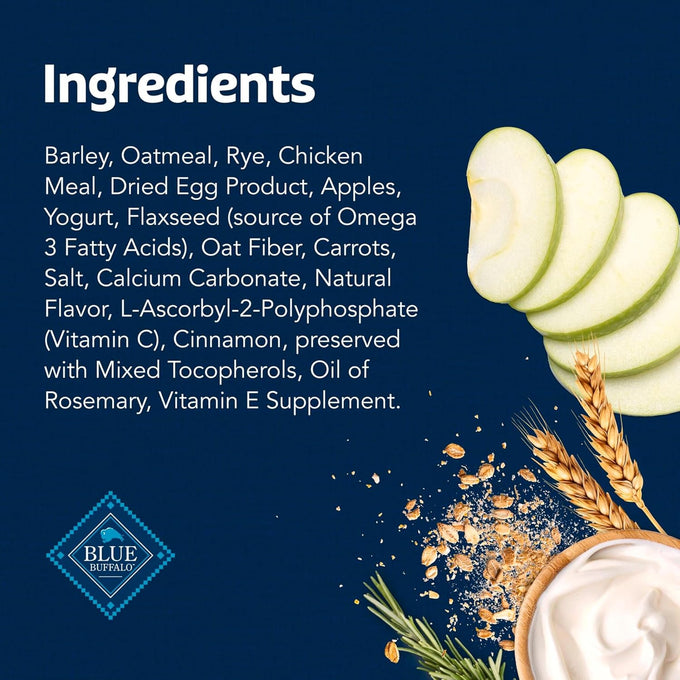 Blue Buffalo Mini Health Bars crunchy dog biscuits, oven-baked with natural ingredients, apples & yogurt, 2-lb box