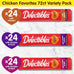 delectables squeeze up non-seafood variety pack, creamy squeezable puree, grain-free cat treats, 72-count