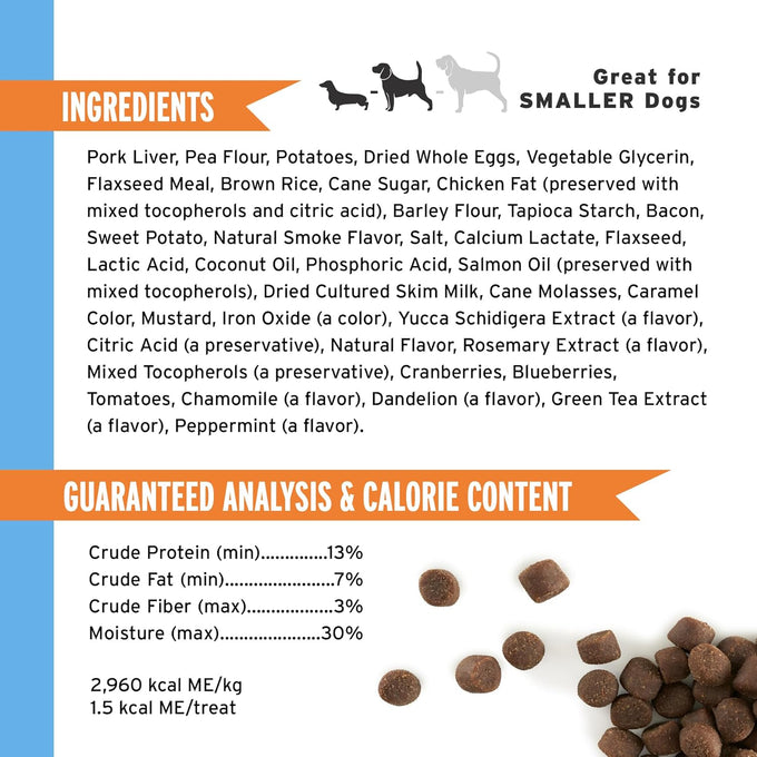 pet botanics 10 oz bacon flavor training rewards soft chewy treats for small dogs