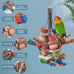 Bissap Bird Chew Toys, Natural Bark Corncob Nuts Parrot Toys for Conure Cockatoo Parakeet Budgies Cockatiel Lovebirds Pets