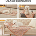luciphia 1 pack 3 small 23x16 inch super soft fluffy premium fleece pet blank blanket flannel throw brown/pink/white