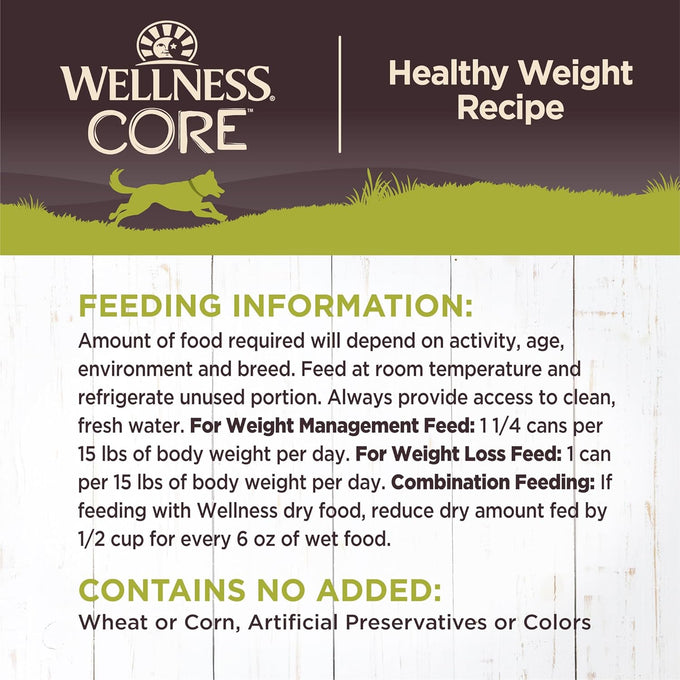 Wellness CORE Grain-Free Adult Wet Dog Food, Natural, 12.5oz, 12-Pack