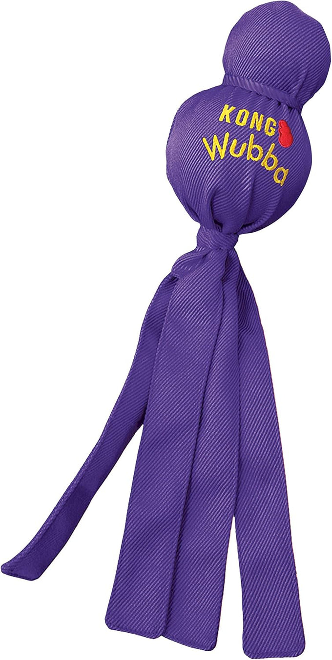 Kong Wubba Dog Toy for Tug of War & Fetch - Durable Nylon, Squeaker, for XL Dogs, Random Color