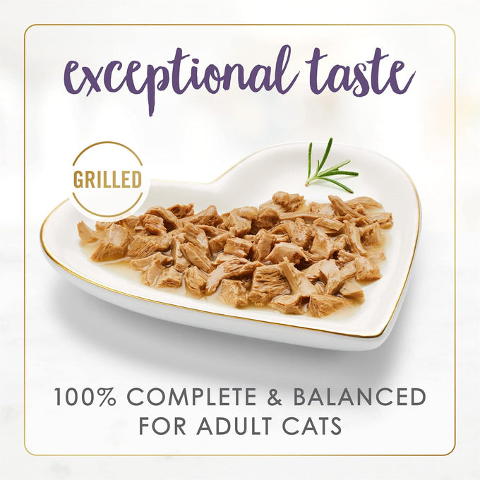 Purina Fancy Feast Grilled Wet Cat Food Beef Feast in Savory Wet Cat Food Gravy - 3 oz. Cans (Pack of 24)