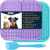 LUKITO 2-pack lick mats for dogs & cats with suction cups and textured surfaces, perfect for anxiety relief and slow feeding