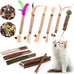 Wouseodo Natural Silvervine Sticks Cat Toy 6 Pack, Dental Care Teeth Cleaning,Matatabi Cat Nip Treat for Indoor Cats& Kittens