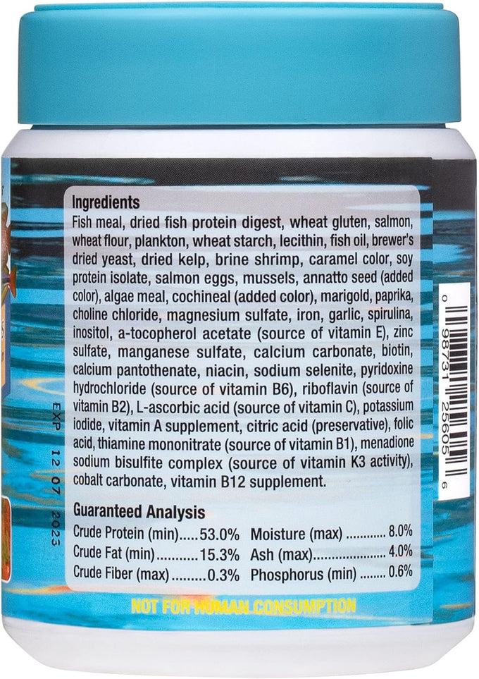 Ocean Nutrition community formula flake fish food for freshwater fish - Natural Ingredient Fish Food Flakes made in USA 2.5 oz 70g