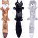 zippypaws-skinnypeltz-stuffing-free-large-medium-dog-toys-squeaky-plush-fox-raccoon-squirrel