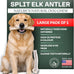 Mountain Valley elk antlers for dogs - 100% natural & organic chews, no odor, no mess, long lasting, grade A, large size
