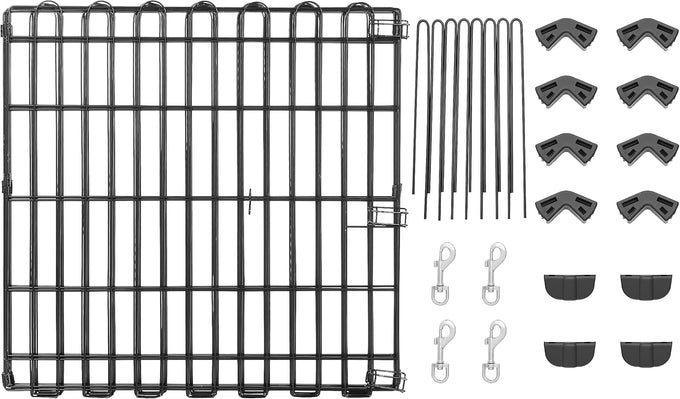Amazon Basics Foldable Octagonal Metal Exercise Dog Playpen, 8 Panels, Extra Small, 24x24 Inches, Black