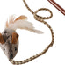 OurPets Teathered & Feathered Play Wand Cat Toy for All Breed Sizes with Real Bird Chirping Sound and Cosmic Catnip