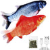 TOOGE 2 Pack 9 inch Floppy Fish Cat Toys with SilverVine and Catnip for Interactive Play