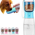 avelora dog water bottle with food container, 10oz/15oz/19oz leak proof pet water dispenser for walking hiking travel