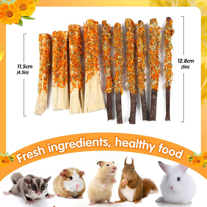 100% organic apple sticks for rabbits, natural bunny chew toys, wood treats, small pet animal snacks, hamsters, chinchillas, guinea pigs