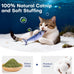 potaroma cat toys bite-sized flopping fish with catnip, realistic tap-activated moving kitten kicker, 3 floppy mode