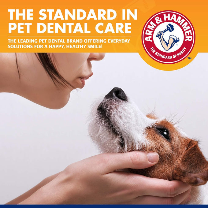 Arm & Hammer for Pets Tartar Control Dog Dental Kit with Enzymatic Toothpaste, 3-Piece Set for Puppies and Adult Dogs, Beef Flavor, Reduces Plaque and Tartar