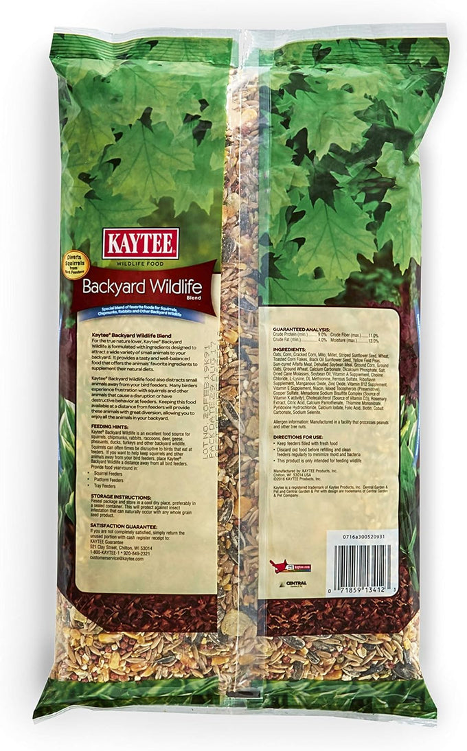 KAYTEE 5-Pound Backyard Wildlife Food Blend for Squirrels, Chipmunks, Rabbits, and More