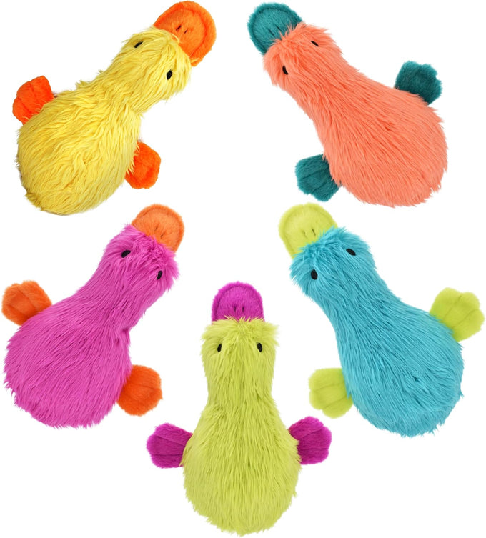 Multipet duckworth plush filled dog toys assorted colors pack of 1