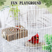 Skyygemm 2-piece bird perch for macaws, parakeets, conures, budgies, finches, and cockatiels with robust corrugated paper