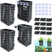 Black aquarium plant holder 4 PCS with 24 hooks, 20 suction cups for fish tank decorations