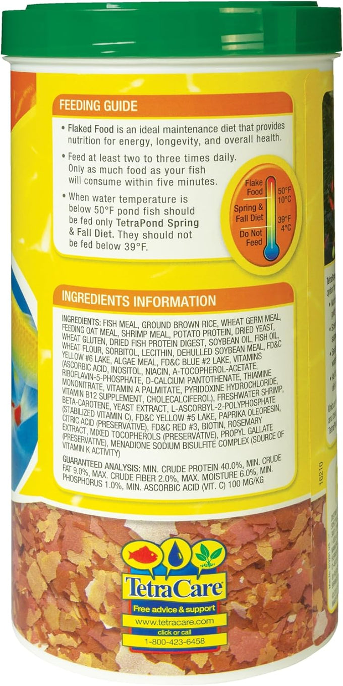 TetraPond Pond Flakes - Complete Nutrition for Smaller Outdoor Goldfish and Koi Fish - 6.35 Ounces