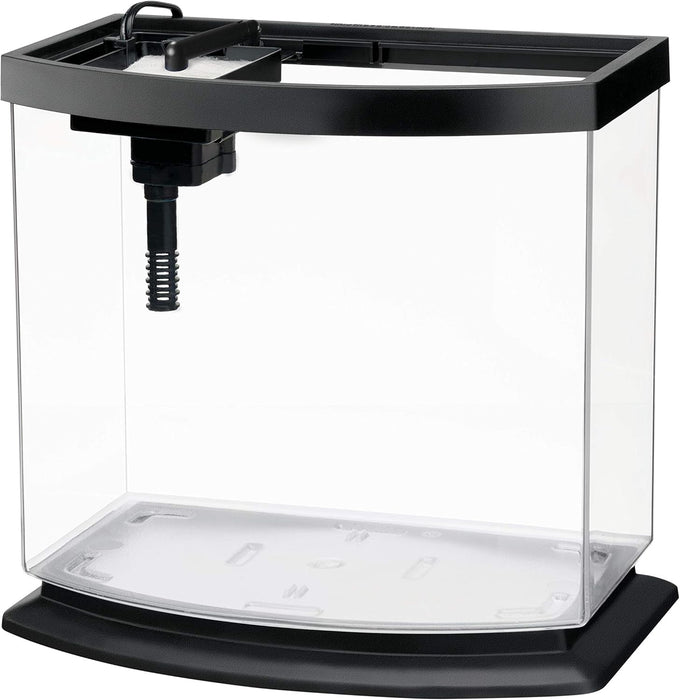 Aqueon LED MiniBow 2.5 Gallon Aquarium Fish Tank Kit with SmartClean Technology in Black for Small Fish