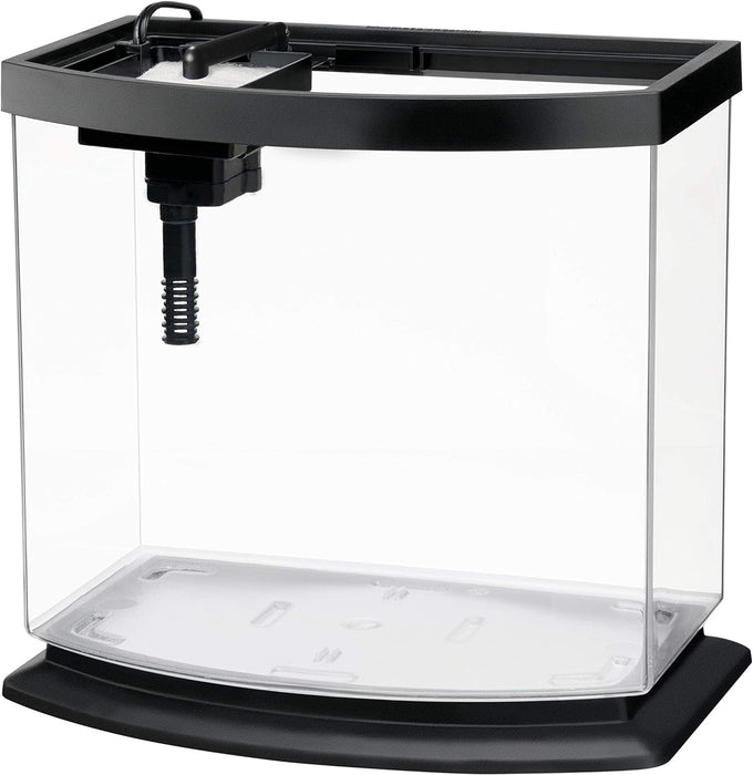 Aqueon LED MiniBow 2.5 Gallon Aquarium Fish Tank Kit with SmartClean Technology in Black for Small Fish