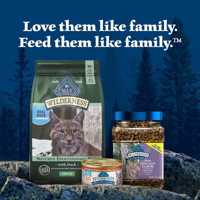Blue Buffalo Wilderness Duck High-Protein Grain-Free Dry Cat Food for Adults, 5-lb Bag